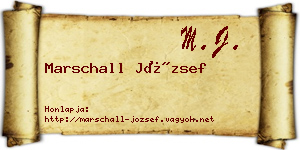 Marschall József névjegykártya
