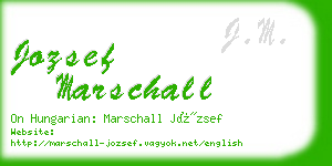 jozsef marschall business card